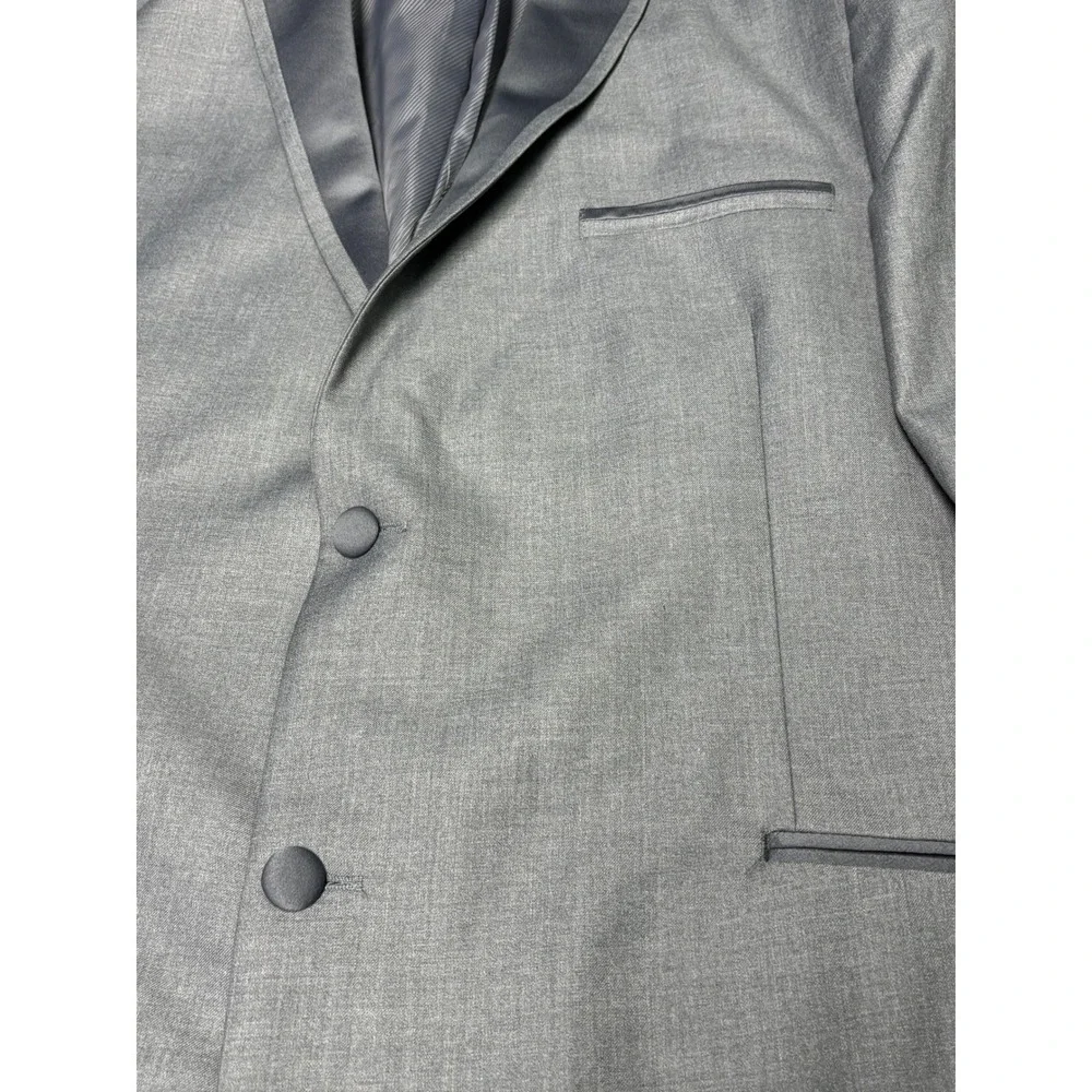 NWT Giorgio Fiorelli Mens Grey Tuxedo Suit Set Super Fine 2‎ Piece 50L W50 L38